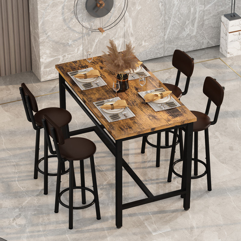 17 Stories Hamrnand 4 Person Counter Height Dining Set
